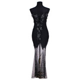 ktv小姐服 黑色网鱼尾裙